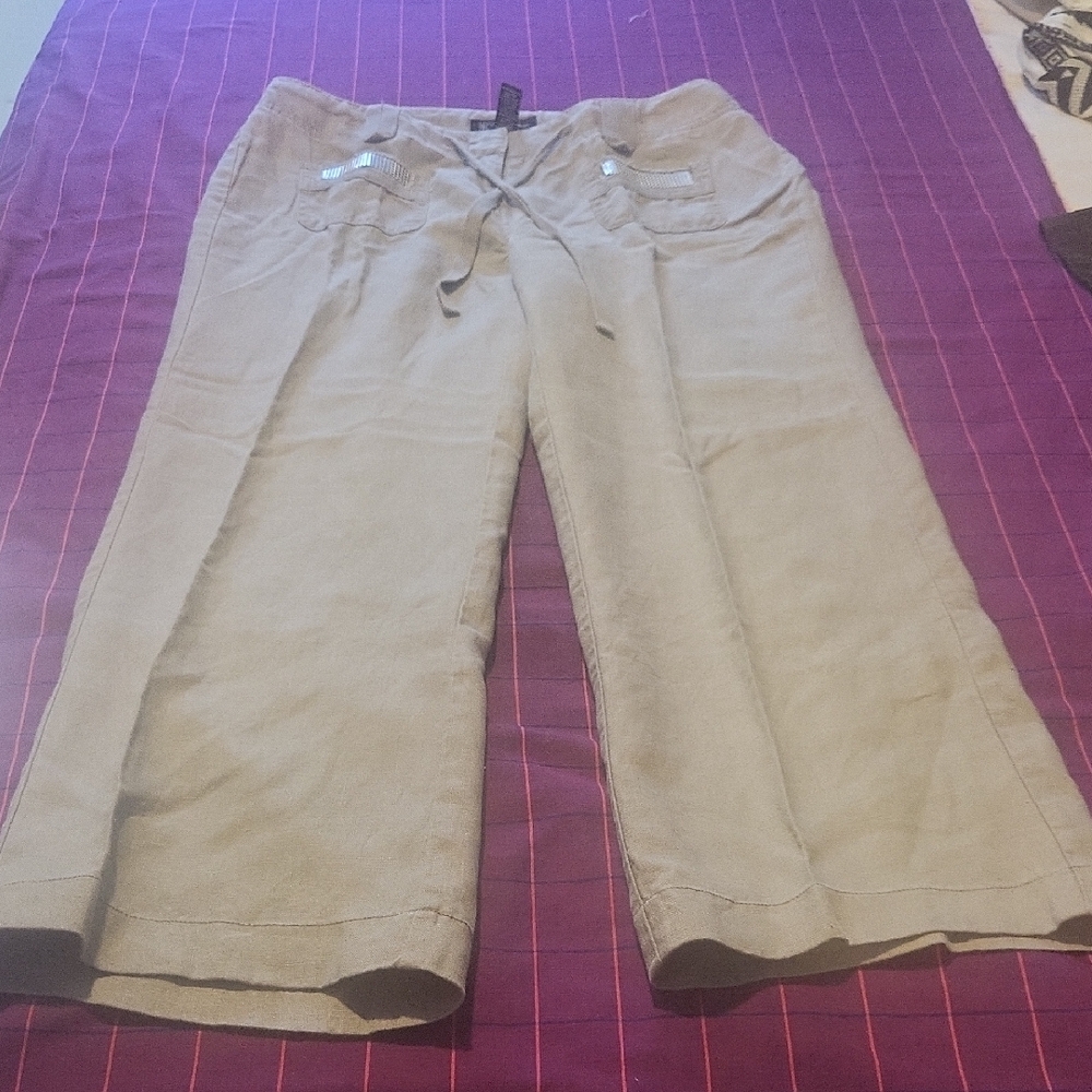 INC International Concepts Gray  Linen Pants